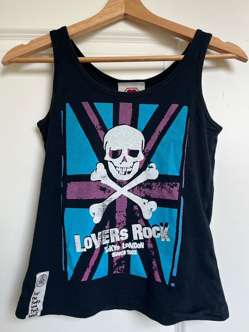 SUPER LOVERS TOKYO LOVERS ROCK TANK TOP BLACK SIZE XS